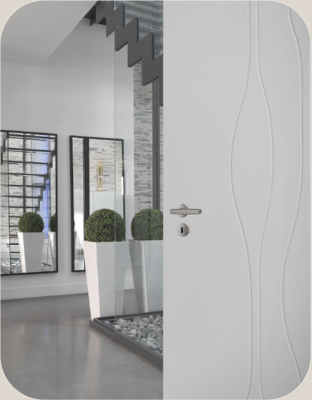 Bloc porte TECHNIDECOR gravé alvéolaire AVM  MENUISERIES