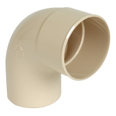 Coude mâle femelle 87°30 gris pour tube de descente diamètre 100mm NICOLL