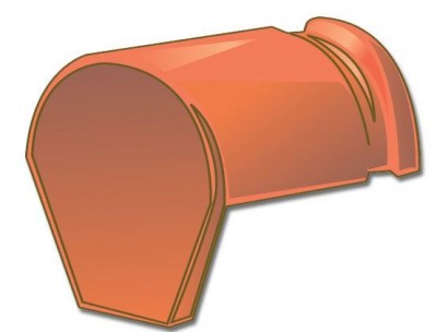 Fronton faitière ronde ventilée 367XL rouge flammé TERREAL