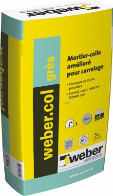 Mortier-colle à adhérence améliorée pour carrelage - Sac de 25 kg WEBER