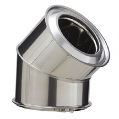 Élément coudé 45° diamètre 230mm inox EC45-230I POUJOULAT