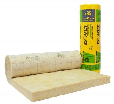 Laine de verre ISOCONFORT 35 120mm nu 4,7x1,2m ISOVER