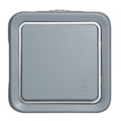 Poussoir PLEXO gris en saillie