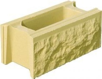 Elément muret ellipsé 40x18x16.7cm ton pierre WESER