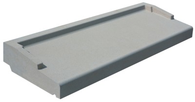Appui de fenêtre nez arrondi gris 35x190cm WESER