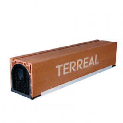 Coffre de volet roulant terre cuite avec sous-face PVC 30x31,5x250cm TERREAL