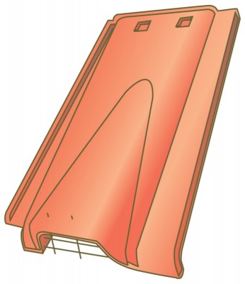 Tuile chatière 613XLQ rouge flammé CH II TERREAL