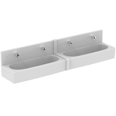 Couvre joints lavabo (2) CONTOUR 21 avec dosseret blanc IDEAL STANDARD