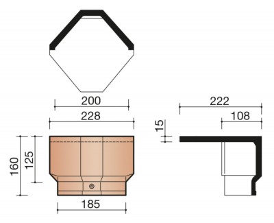 About de faîtière angulaire ventilée début 2810 nuagé KORAMIC