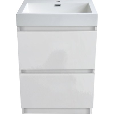 Meuble Primeo 80 cm au sol 2 tiroirs bois