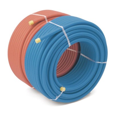 Tube DN25 prégainé rouge 25m REHAU CHAUFFAGE