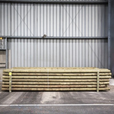 Demi-rondin pin Fraisé traitée classe 4 120mm de diamètre 3,0m FRANCE BOIS IMPREGNATION