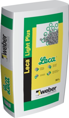 Granulats légers argile expansée Leca Light Plus Weber gris brun - sac 50 l