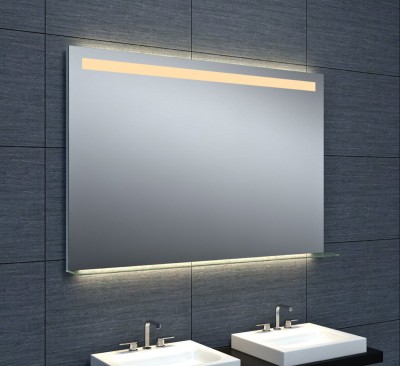 Miroir Dubai éclairage LED avec tablette en verre 120x80cm