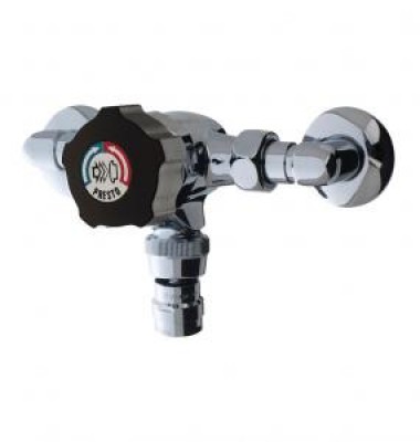 Mitigeur ALPA brise jet bouton noir + raccord PRESTO