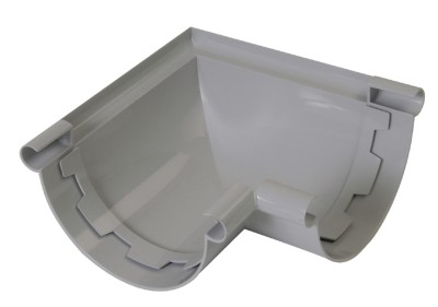 Angle à coller 90° gris pour gouttière 25 à coller RACCORDS & PLASTIQUES NICOLL
