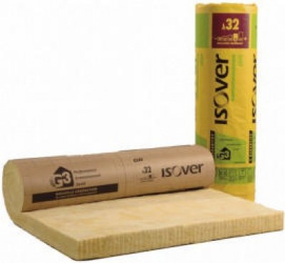 Laine de verre kraft GR 32 roulé 140mm 2.7x1.2m ISOVER