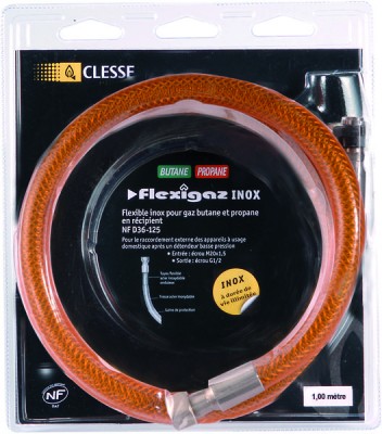 Flexigaz inox BUPRO 1,50m CLESSE