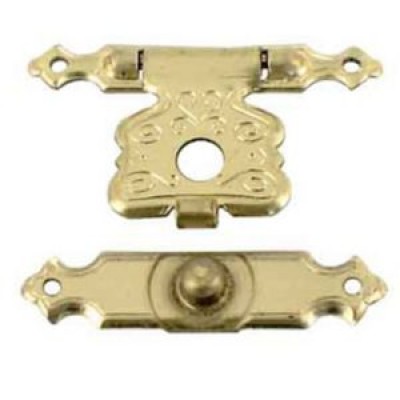 Fermoir coffrets 16,5x28mm acier laitonné INTERGES