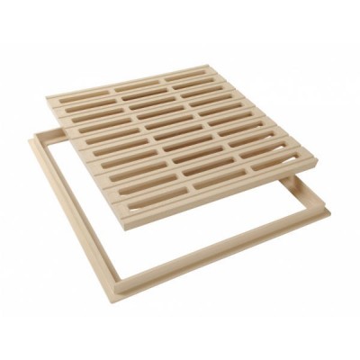 Grille de sol avec cadre 40x40cm sable NICOLL
