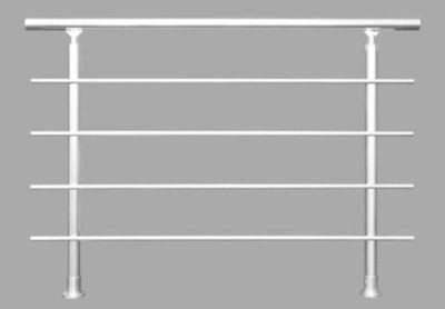 Kit garde corps RONDO PRIMO 1ml aluminium ardoise argent SOGEM MENUISERIE