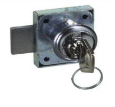 Serrure universelle applique cylindre 20 clé nickelée INTERGES.COM