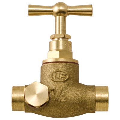 Robinet d’arrêt à souder 18mm avec purge WATTS/GRIPP - EUROTHERM
