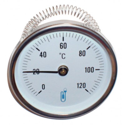 Thermomètre applique A45 diamètre 63mm 0-120°C