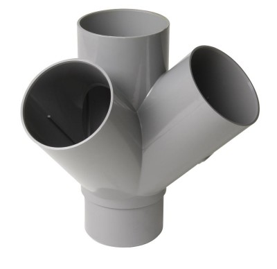 Culotte double equerre mâle femelle angle 45° diamètre 40mm NICOLL