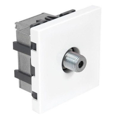 Mécanisme prise TV type F CASUAL blanc brillant DEBFLEX