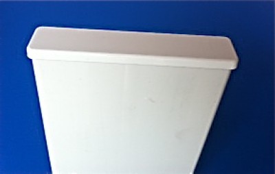 5 chapeaux plats PVC blanc pour lisse CQFD