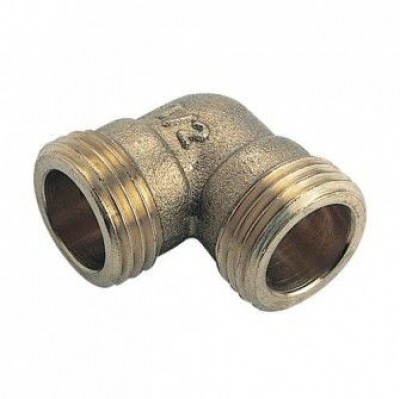 Coude laiton 90° double mâle 26/34 PR SOMATHERM