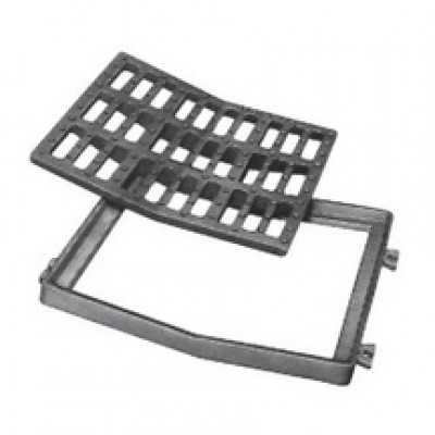 Grille fonte concave avec cadre 600x600mm C250 PRODUITS INDUSTRIELS LORRAINS