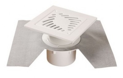 Siphon pour carrelage sortie verticale 50/63 20x20 NICOLL