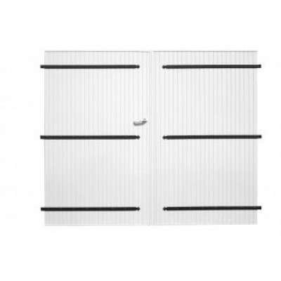 Porte de garage venus pvc blanc 2 vantaux 2000x1800mm SOTHOFERM