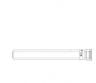 Rallonge blanche 75/110mm 1m pour chaudière murale BOSCH THERMOTECHNOLOGIE