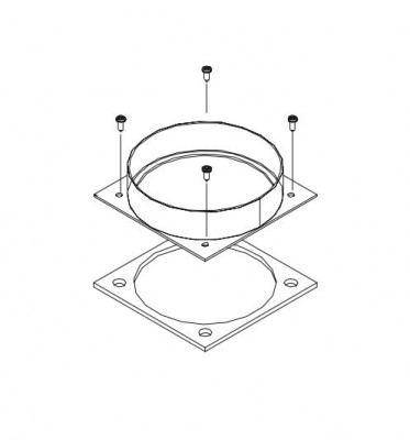 Adapteur réhausse ventouse horizontale pour chaudiere murale BOSCH THERMOTECHNOLOGIE
