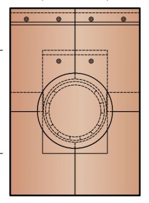 Kit tuile à douille diamètre 100mm RUSTICA tourbe WIENERBERGER