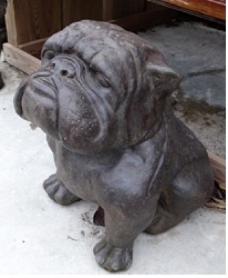 Statue chien Bulldog