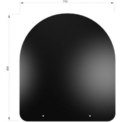 Plaque de planche 72x80mm émail noir ou gris TEN