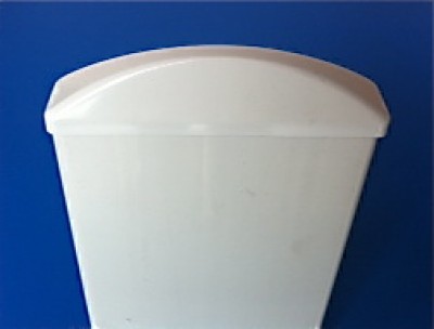 5 chapeaux bombés PVC blanc pour lisse CQFD