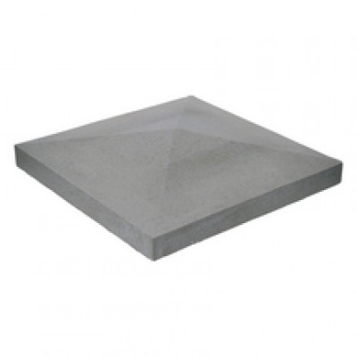 Chapeau pointe de diamant pierre reconstituée 50x50cm ton gris WESER