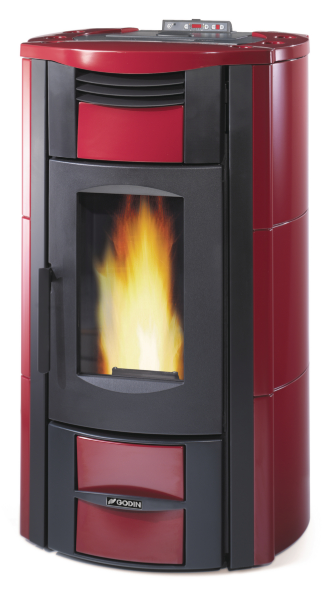 Poêle à granulés hydro ORION 5,3/18,4kW bordeaux GODIN Des... — free download