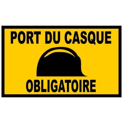 Panneau casque obligatoire UE10 400x300mm NOVAP