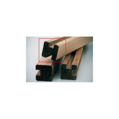 Poteau intermédiaire rainuré épaisseur 90 mm, largeur 90 mm 2,50 ml PIVETEAU