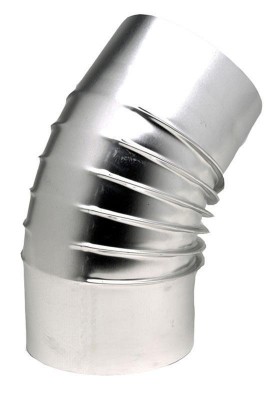 Coude BR45 plissé aluminié diamètre 167mm TEN