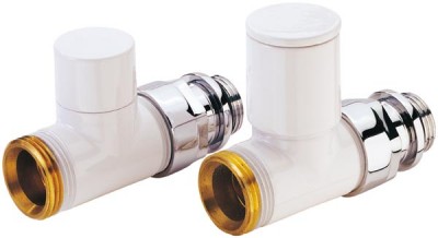 Kit robinet radiateur manuel design blanc ALTERNA