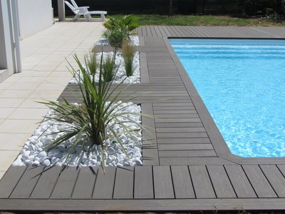 Lame de terrasse composite élégance gris anthracite structurée 23x180x4000mm