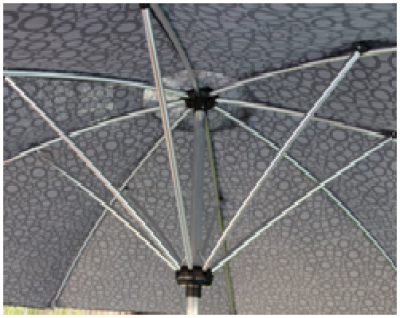 Parasol cambrure fantaisie hauteur 2.35m HEDONE