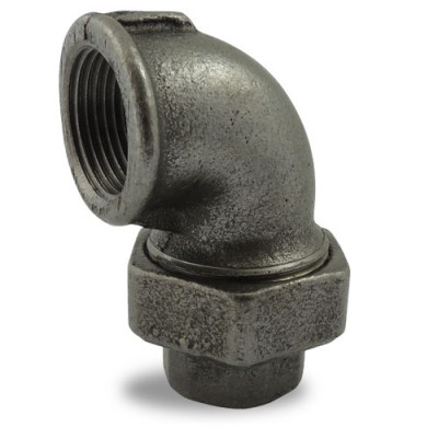 Coude union femelle-femelle noir 15x21mm CODITAL